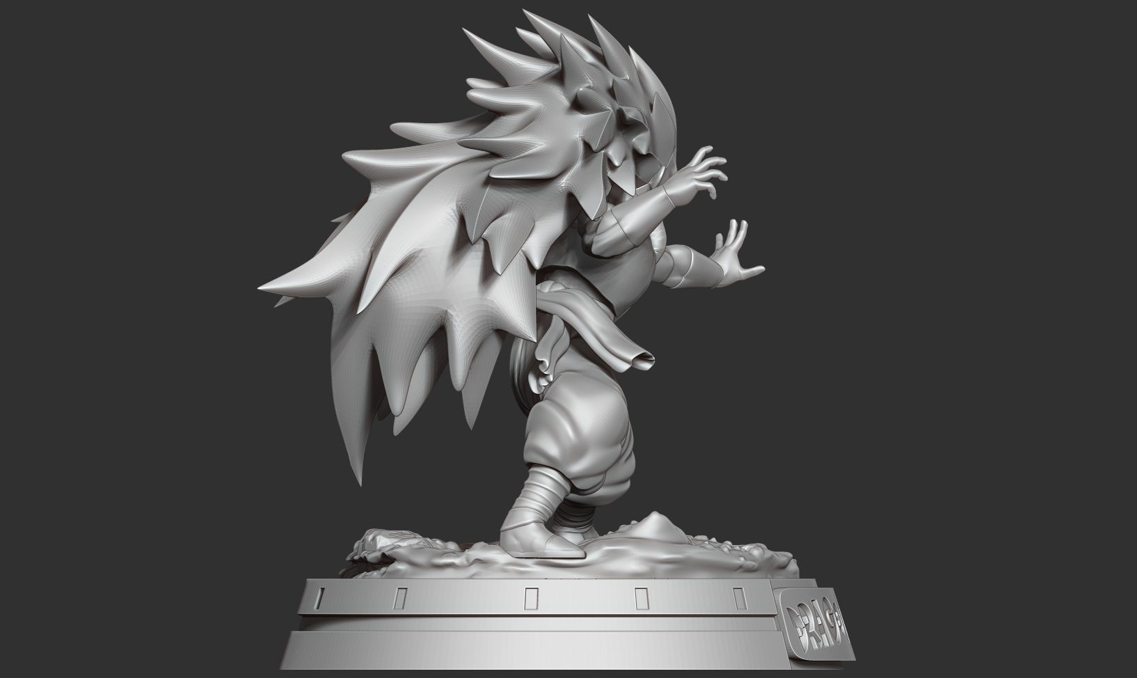Gotenks dragon ball z statue 3D print model_14