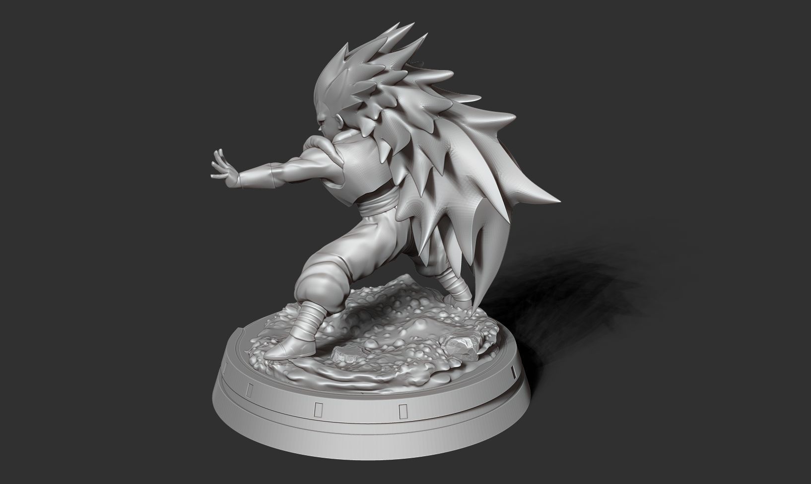 Gotenks dragon ball z statue 3D print model_12
