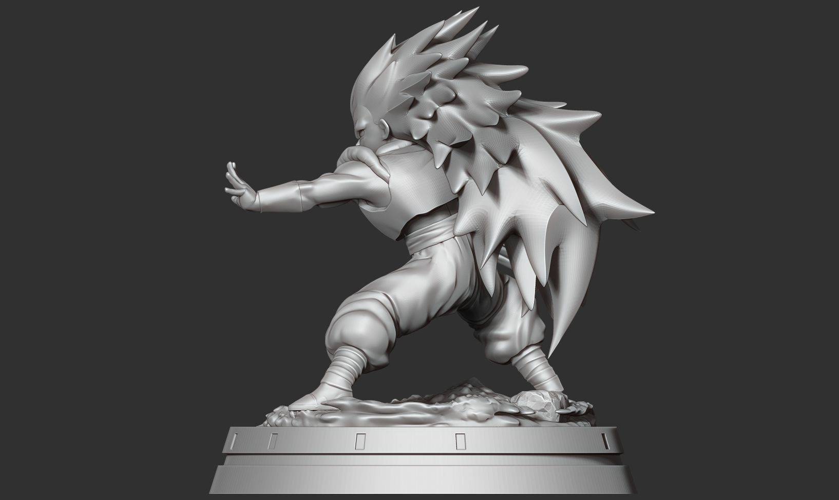 Gotenks dragon ball z statue 3D print model_9