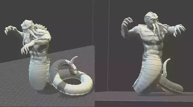 CHTULU like creature toy soldier 3D print model