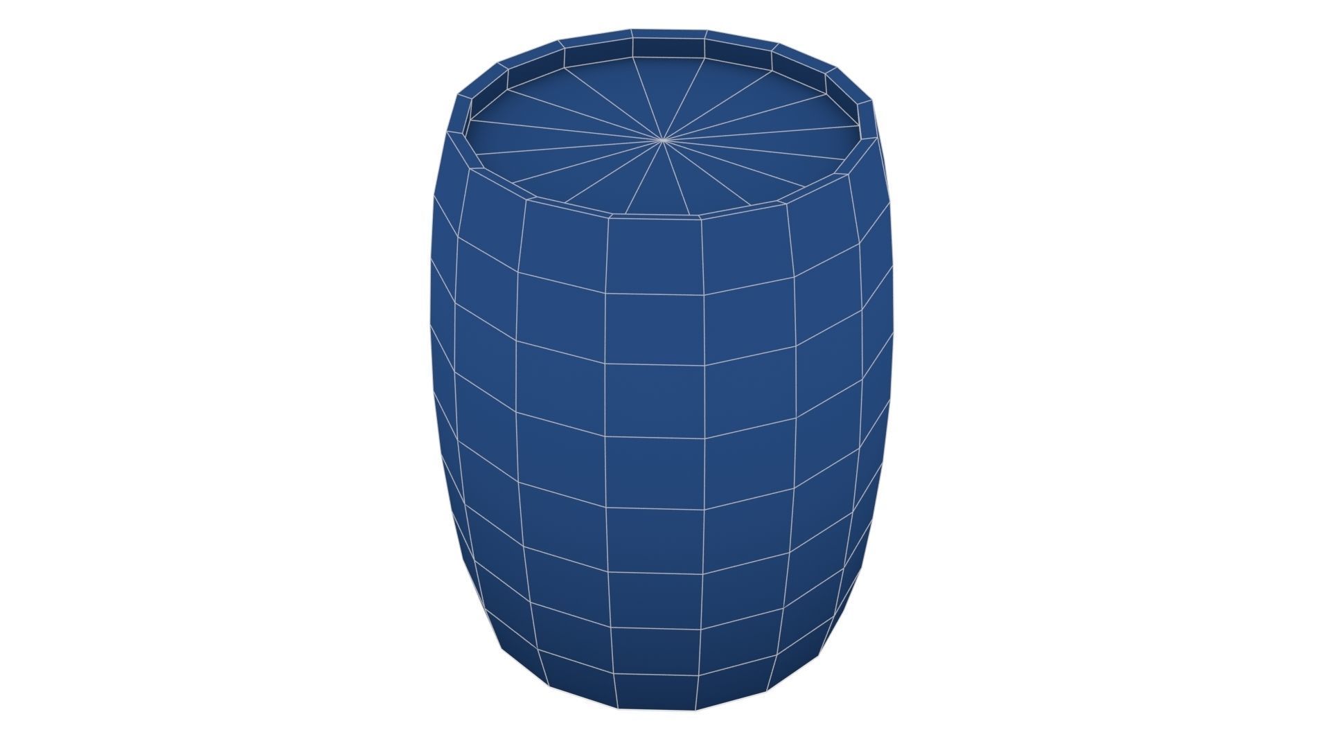 Wooden Barrel Low-poly 3D model_20