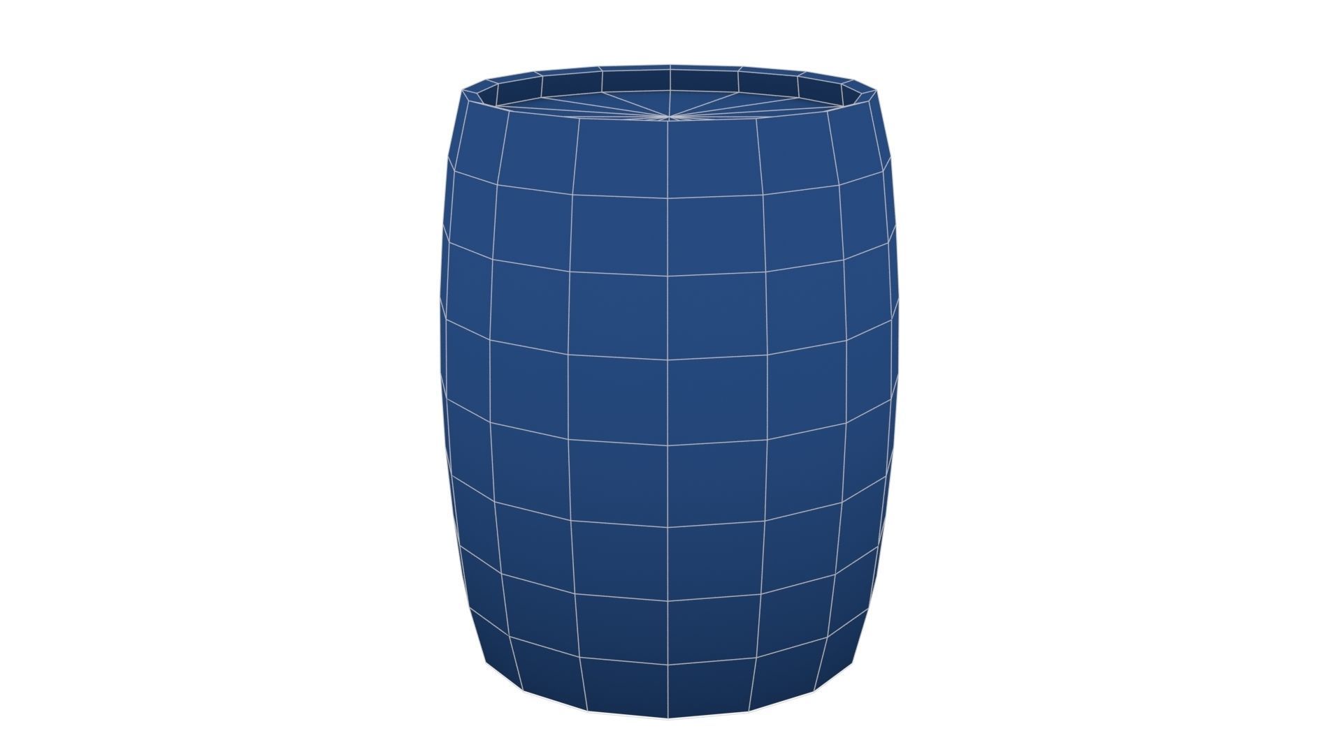 Wooden Barrel Low-poly 3D model_21