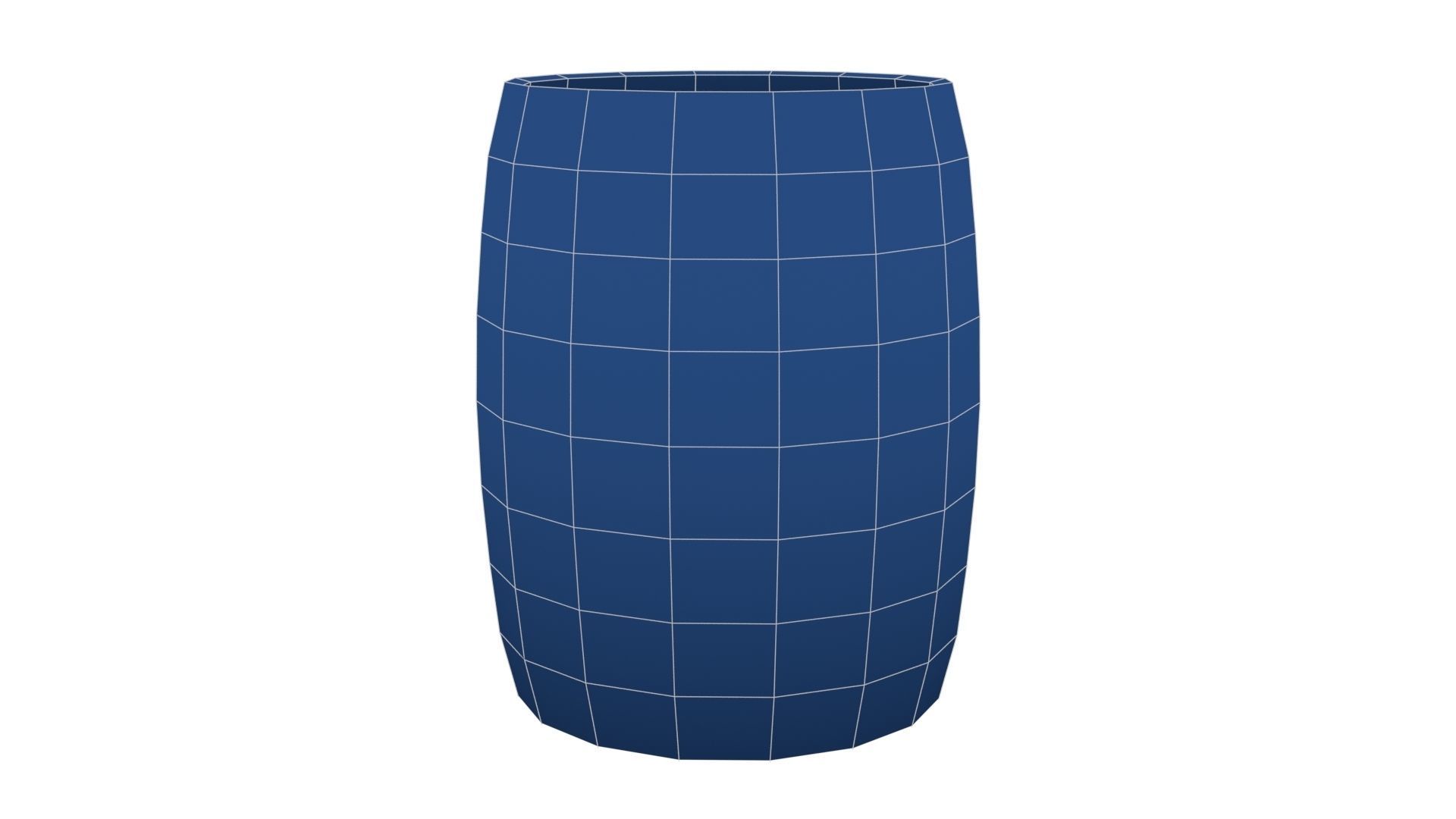 Wooden Barrel Low-poly 3D model_23