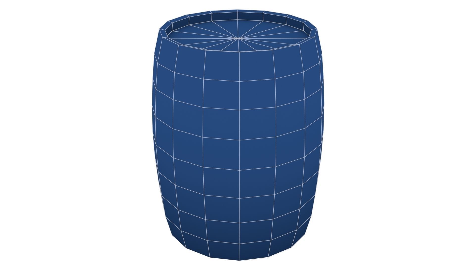 Wooden Barrel Low-poly 3D model_28