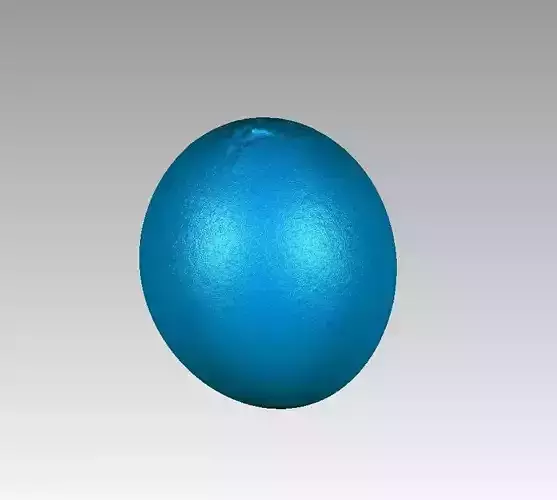Real Chicken Egg with crack on top 3D scan 3D print model
