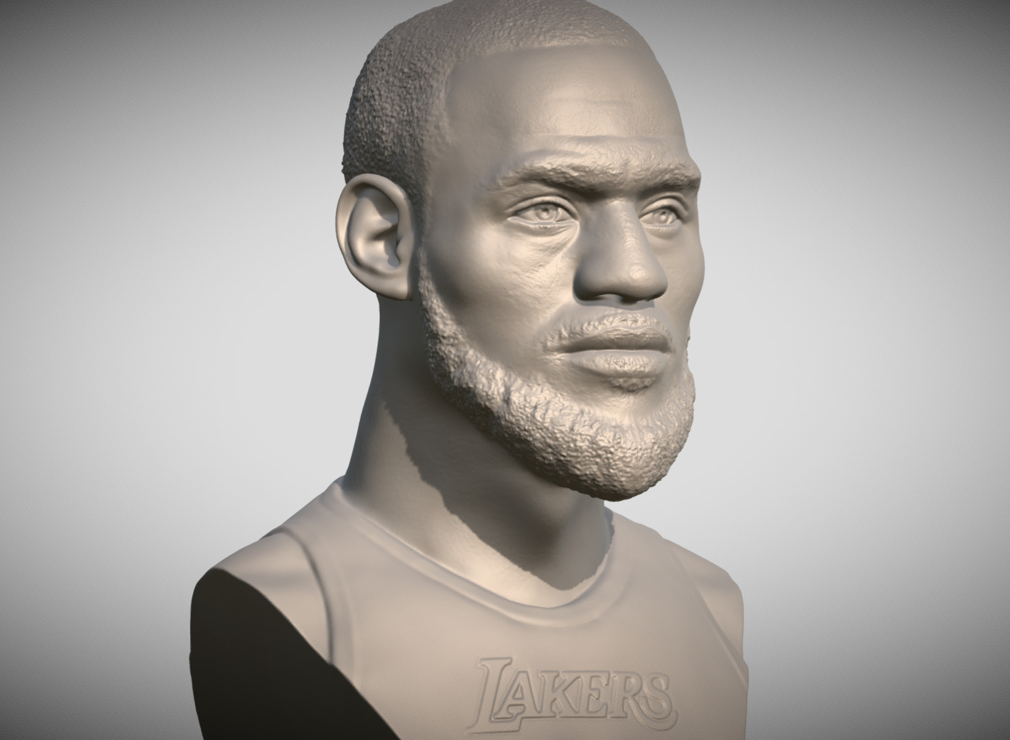 Lebron James bust for 3D printing 3D print model_1