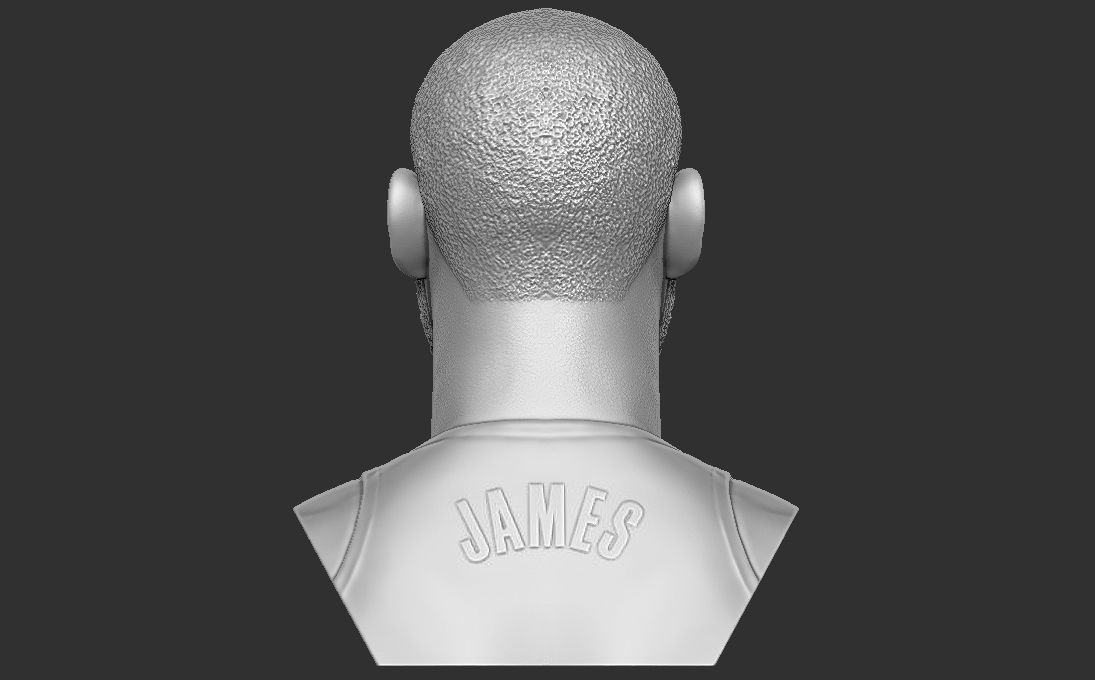 Lebron James bust for 3D printing 3D print model_11
