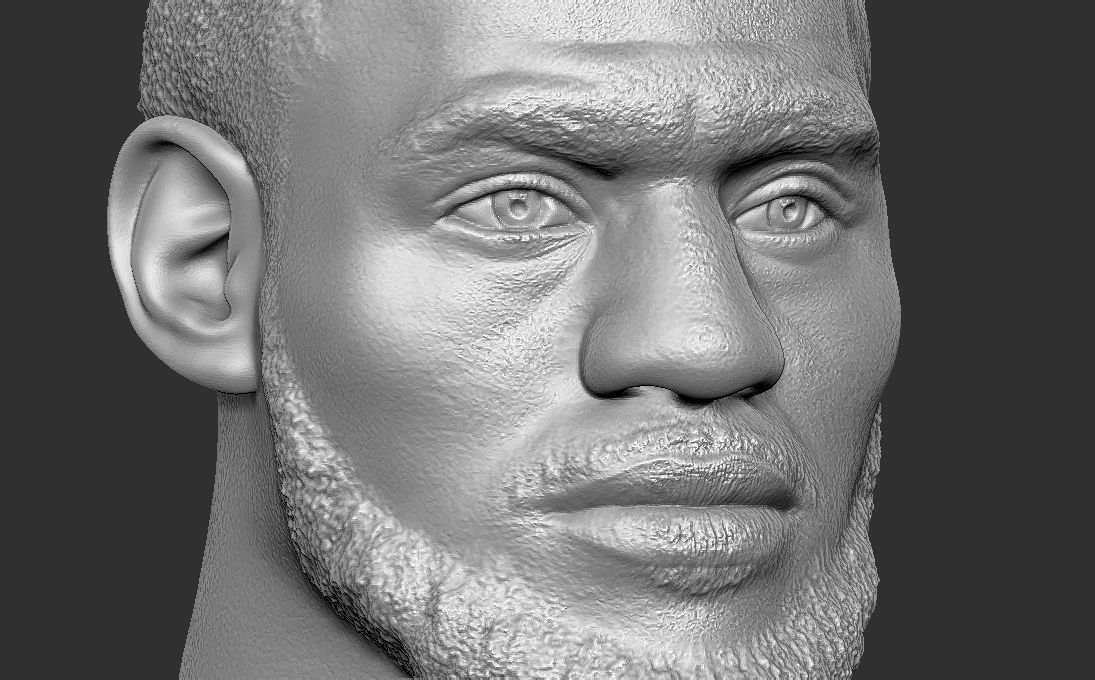 Lebron James bust for 3D printing 3D print model_18