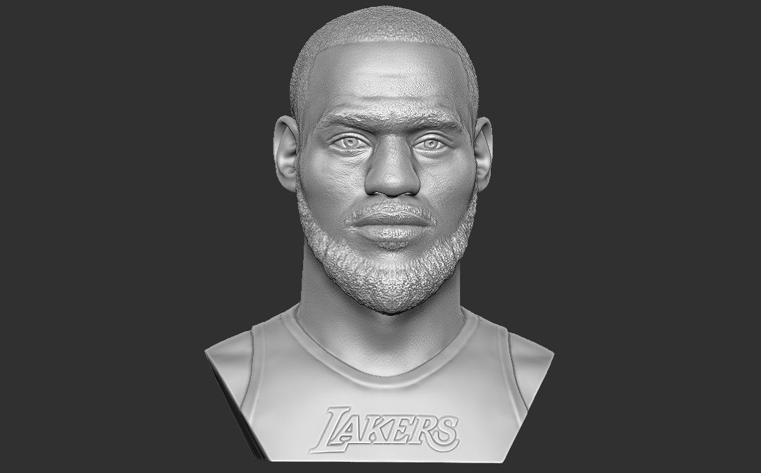 Lebron James bust for 3D printing 3D print model_16