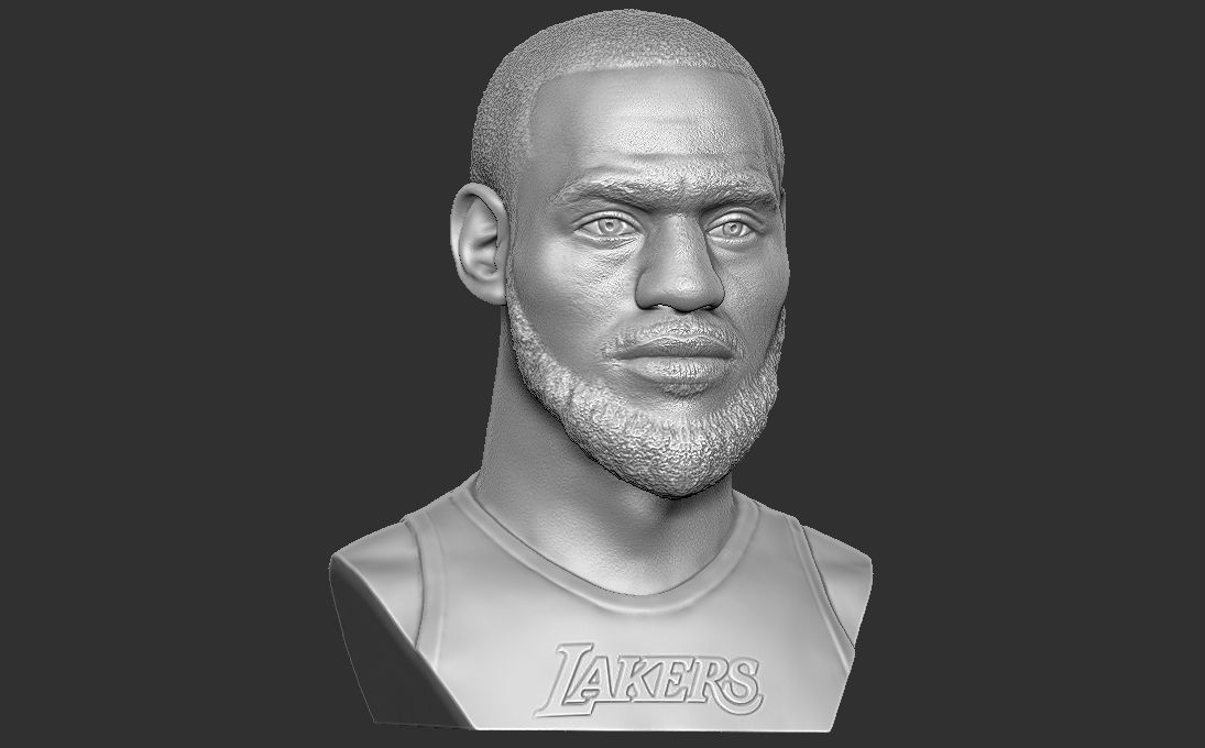 Lebron James bust for 3D printing 3D print model_15
