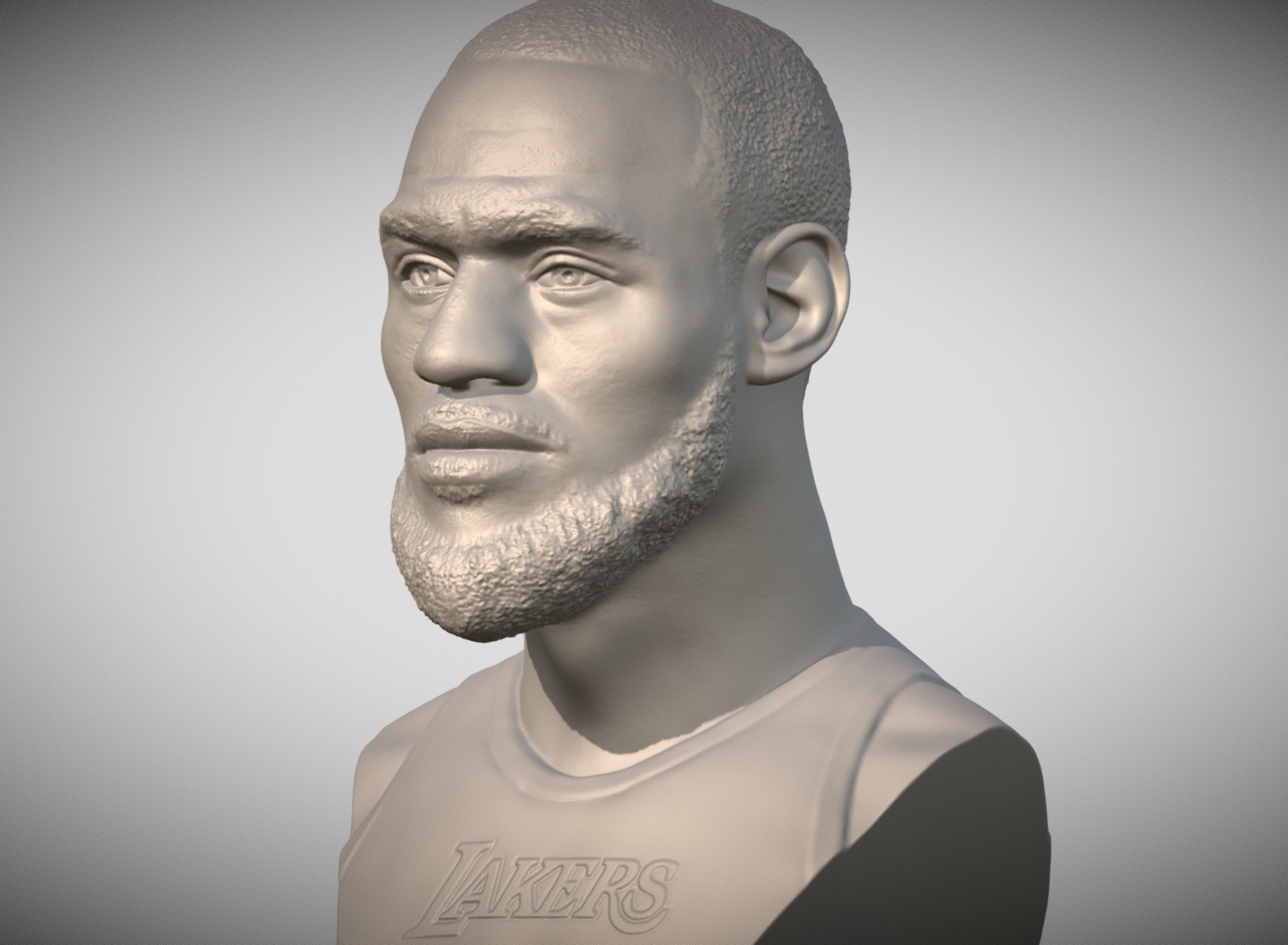 Lebron James bust for 3D printing 3D print model_2