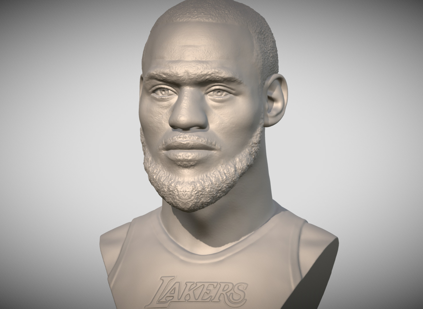 Lebron James bust for 3D printing 3D print model_3