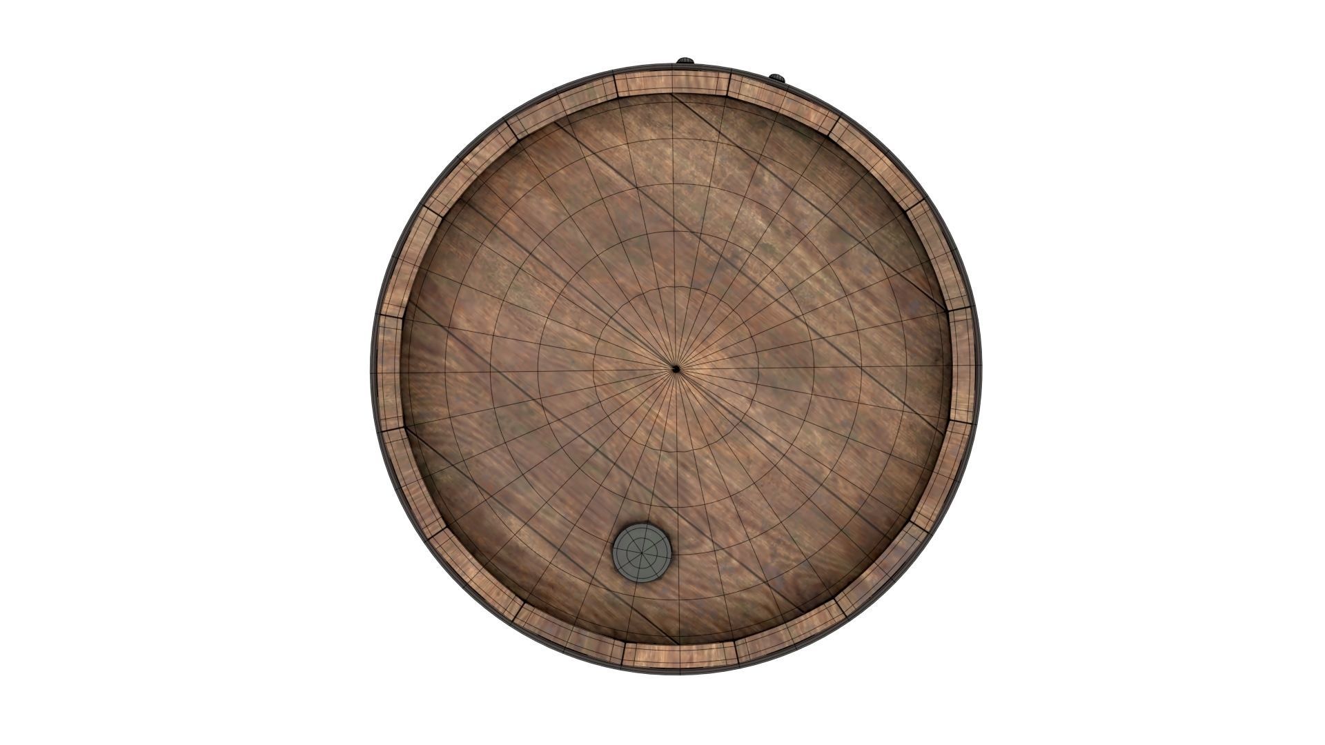 Wooden Barrel 3D model_14