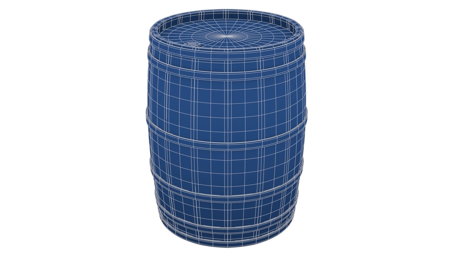 Wooden Barrel 3D model_28