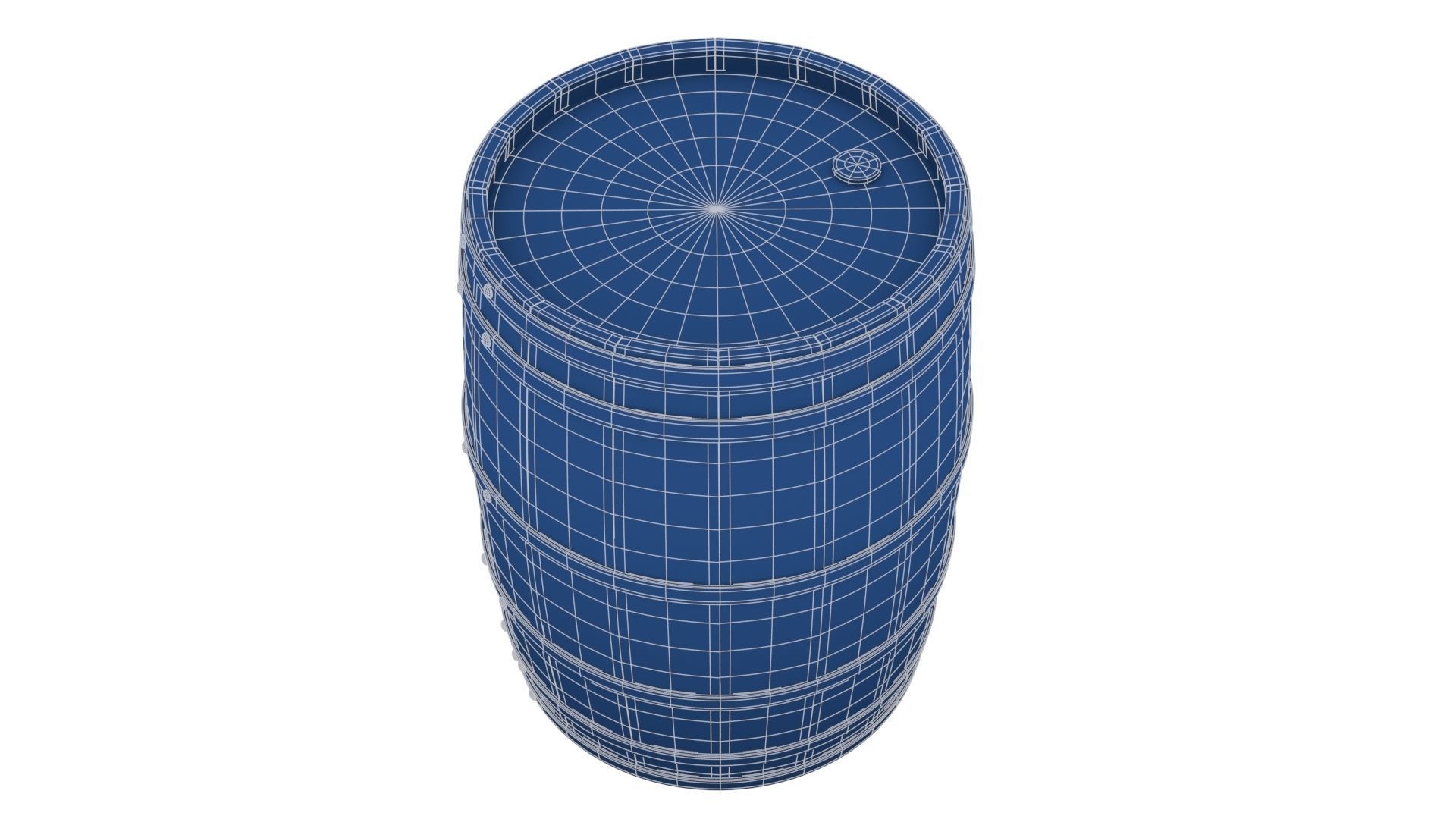 Wooden Barrel 3D model_22