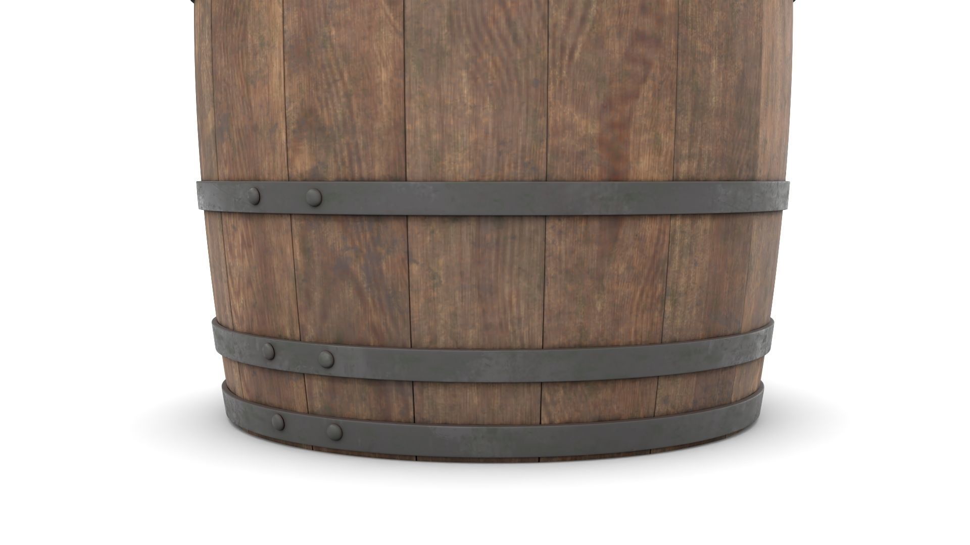 Wooden Barrel 3D model_7