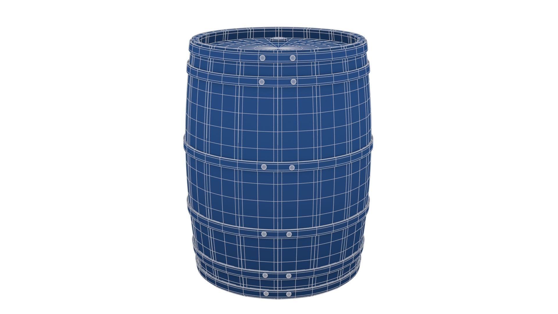 Wooden Barrel 3D model_21