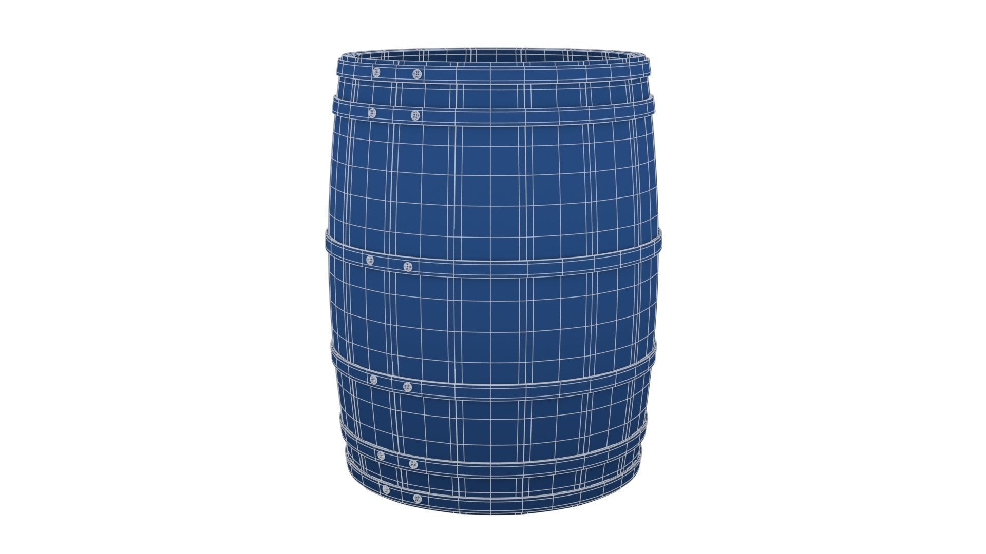 Wooden Barrel 3D model_23