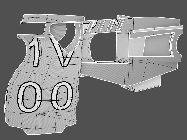 Taser Axon x26 Low-poly 3D model_11
