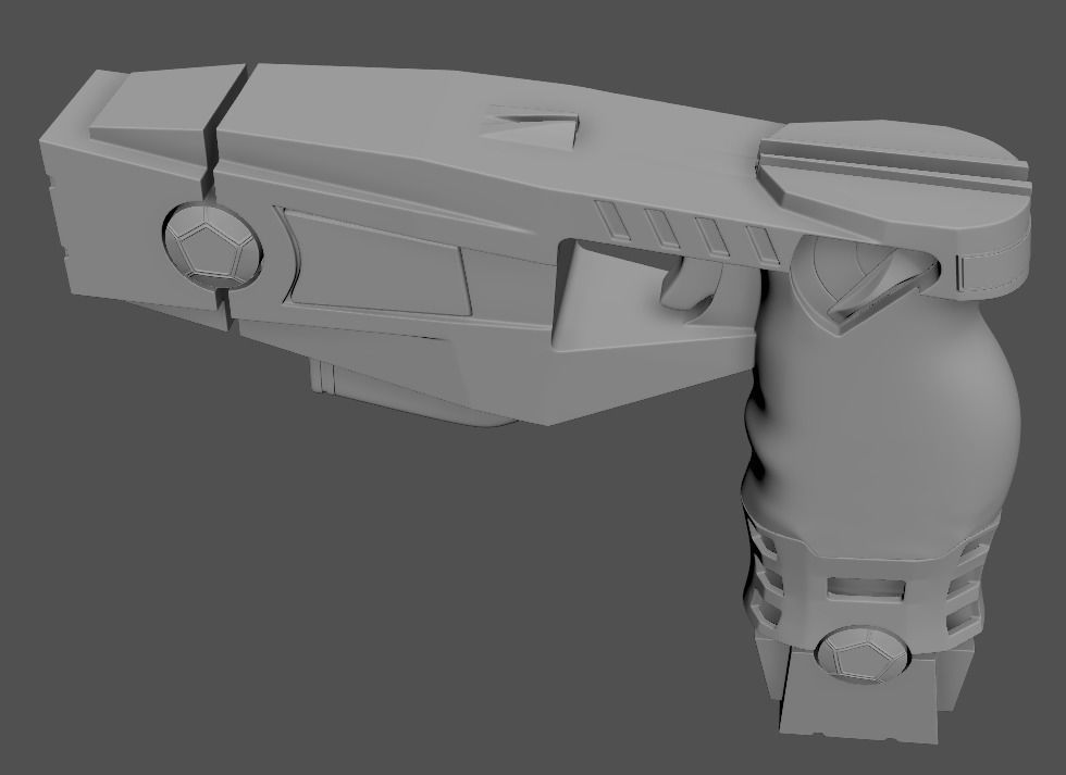 Taser Axon x26 Low-poly 3D model_10