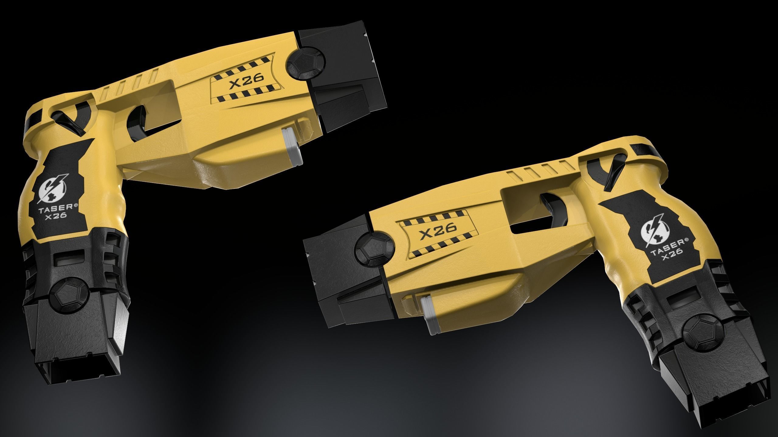 Taser Axon x26 Low-poly 3D model_2