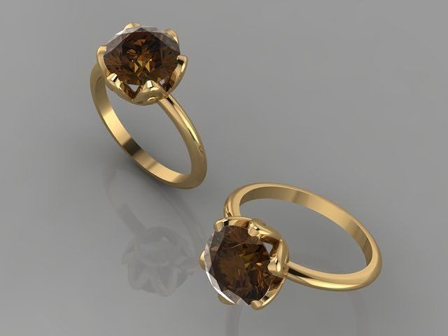 SOLITAIRE RING 3D print model