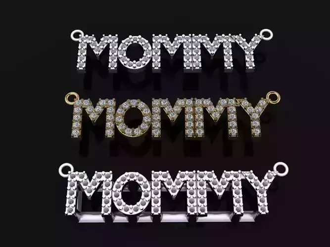 MOMMY DIAMOND PENDANT NECKLACE FRAME