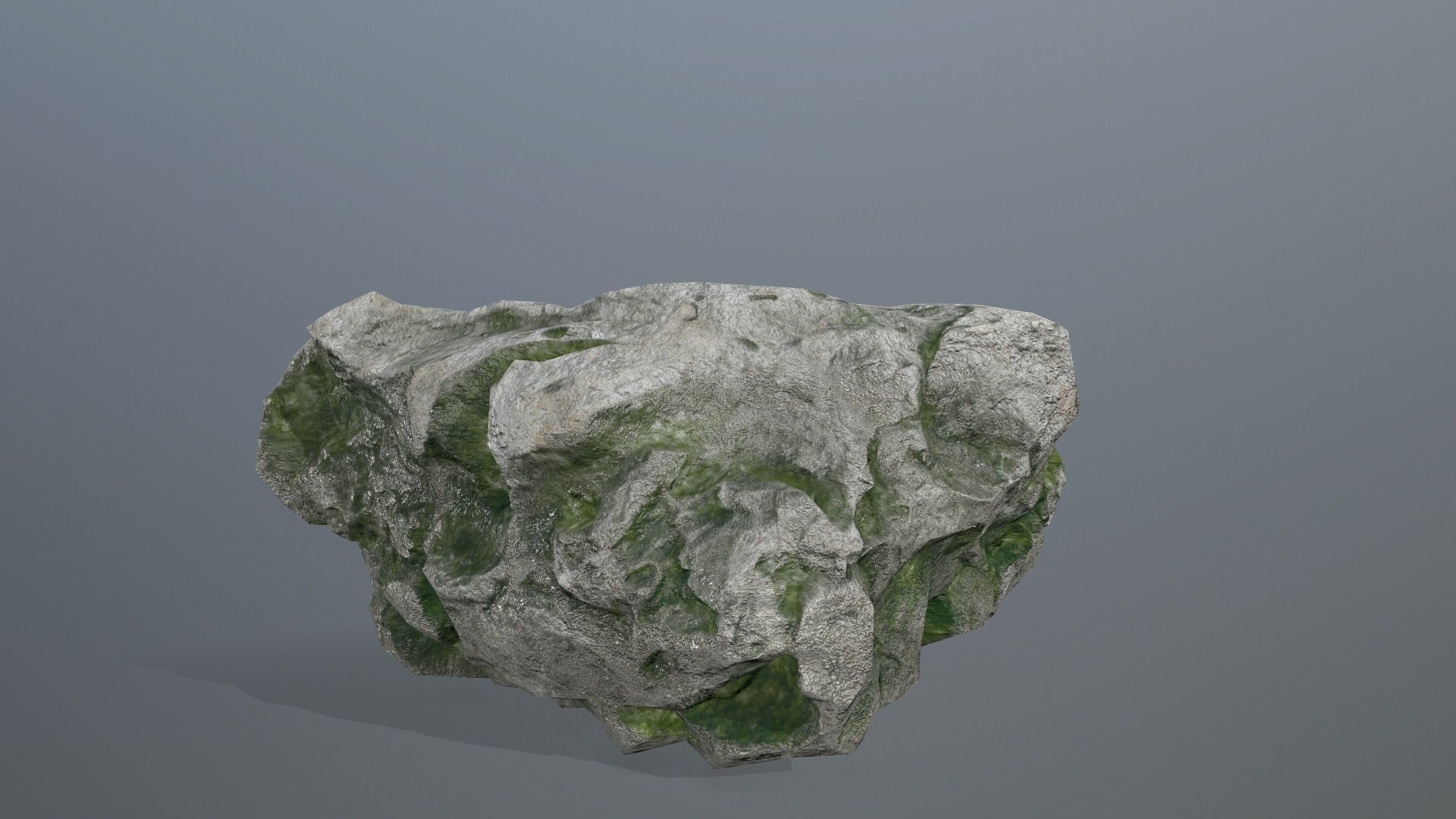 rocks rock with moss Low-poly 3D model_16
