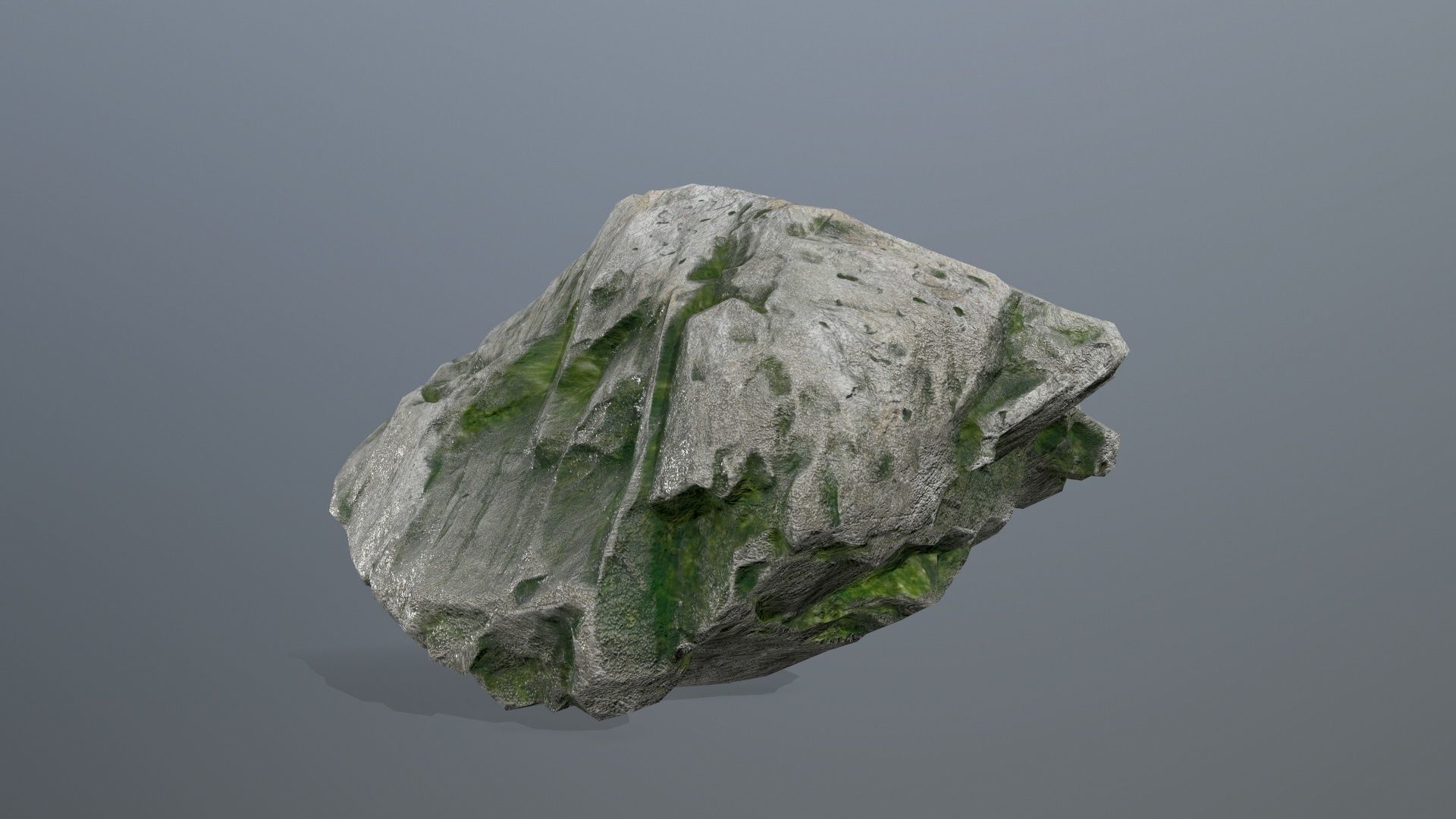 rocks rock with moss Low-poly 3D model_1