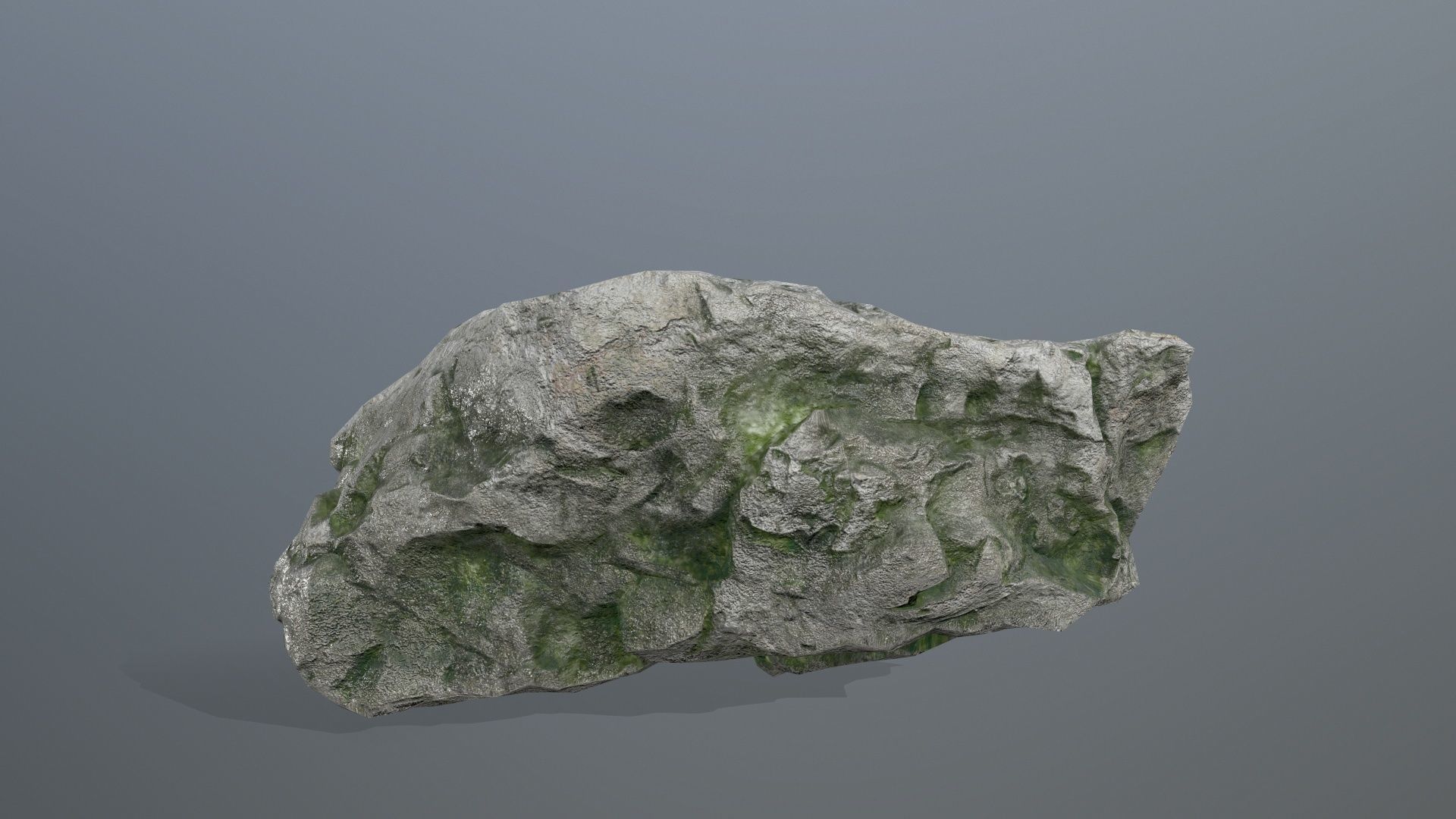 rocks rock with moss Low-poly 3D model_17