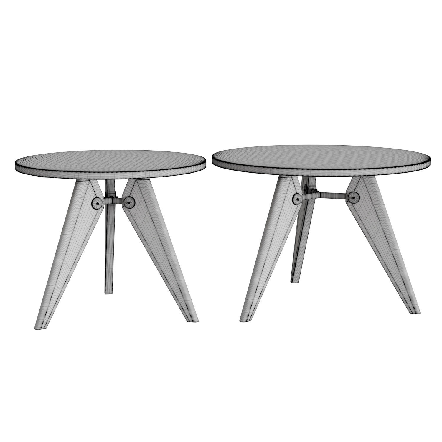 Gueridon Table 3D model_4
