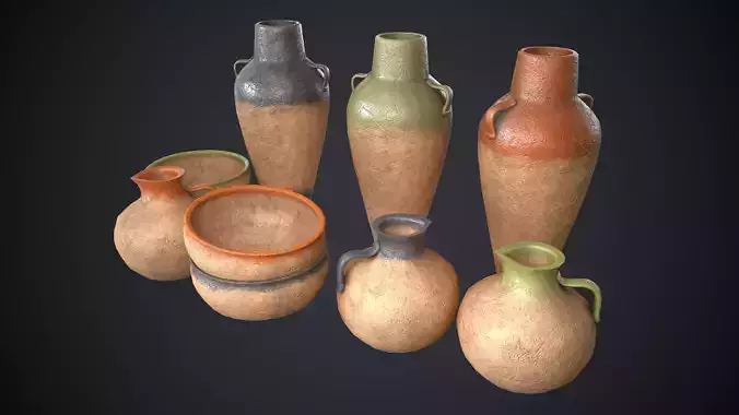 Vase Old Painted Pack