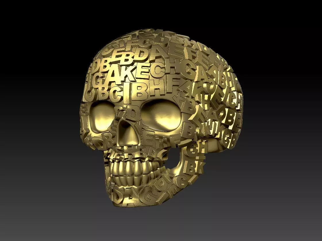 skull ring  3D print model_0