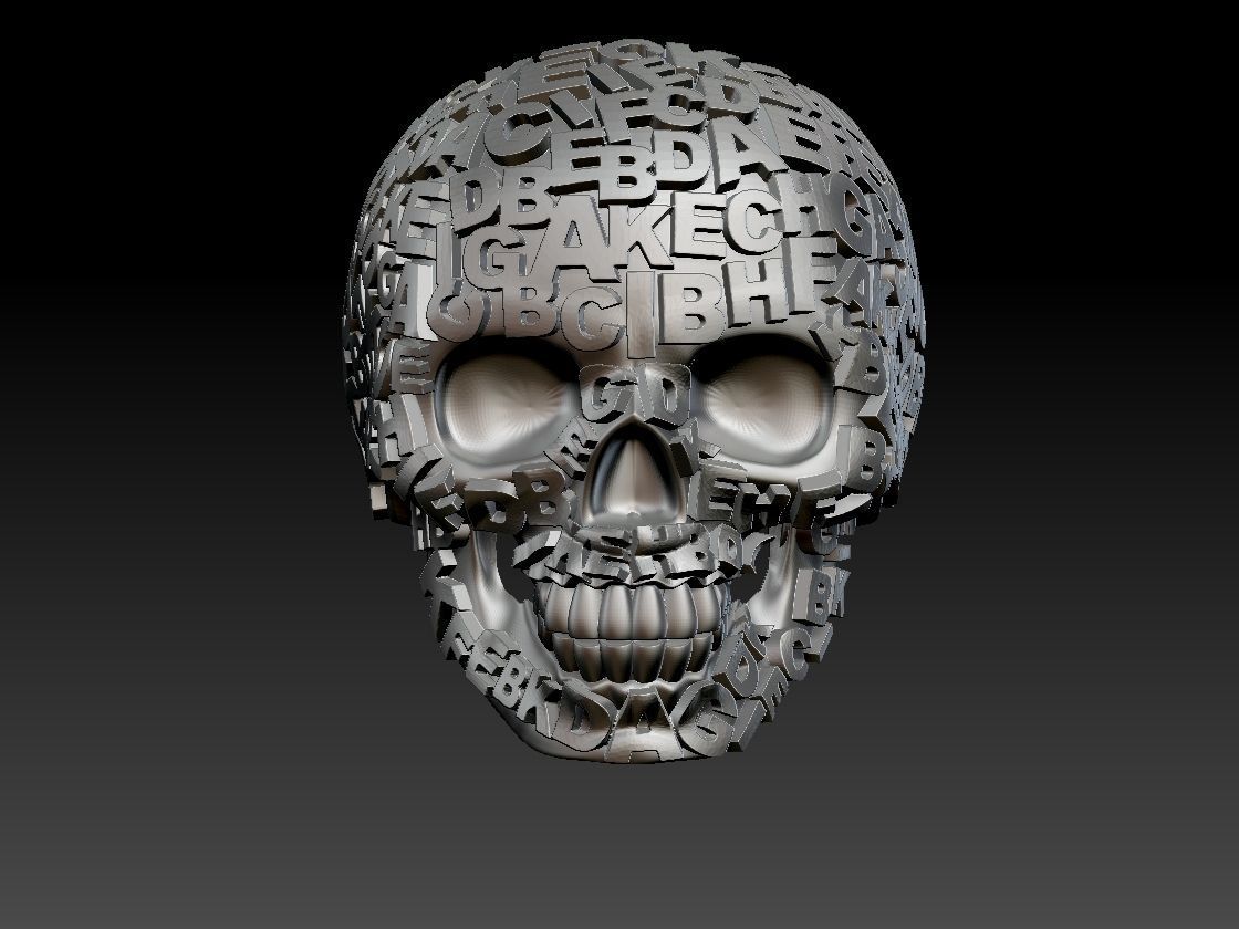 skull ring  3D print model_8