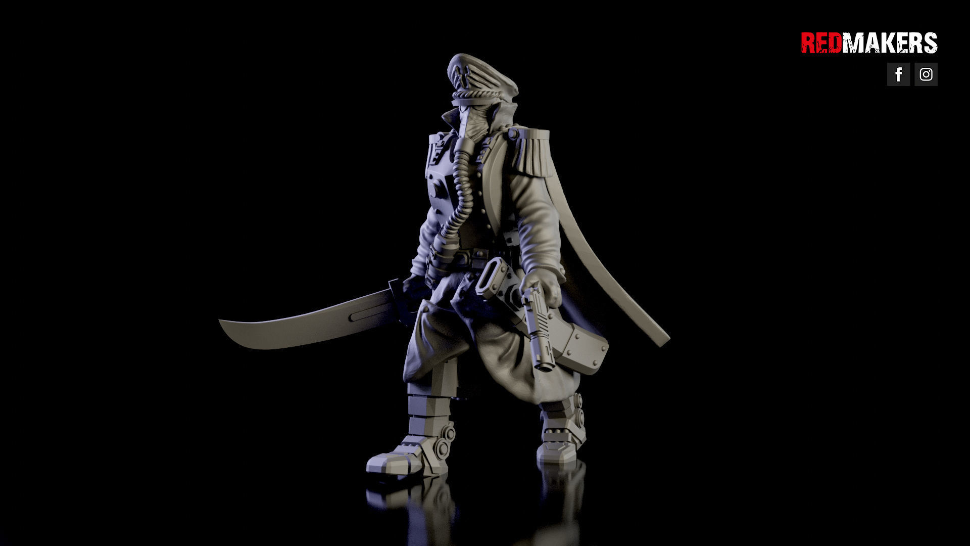 Commissar of the Imperial Force Free 3D print model_5