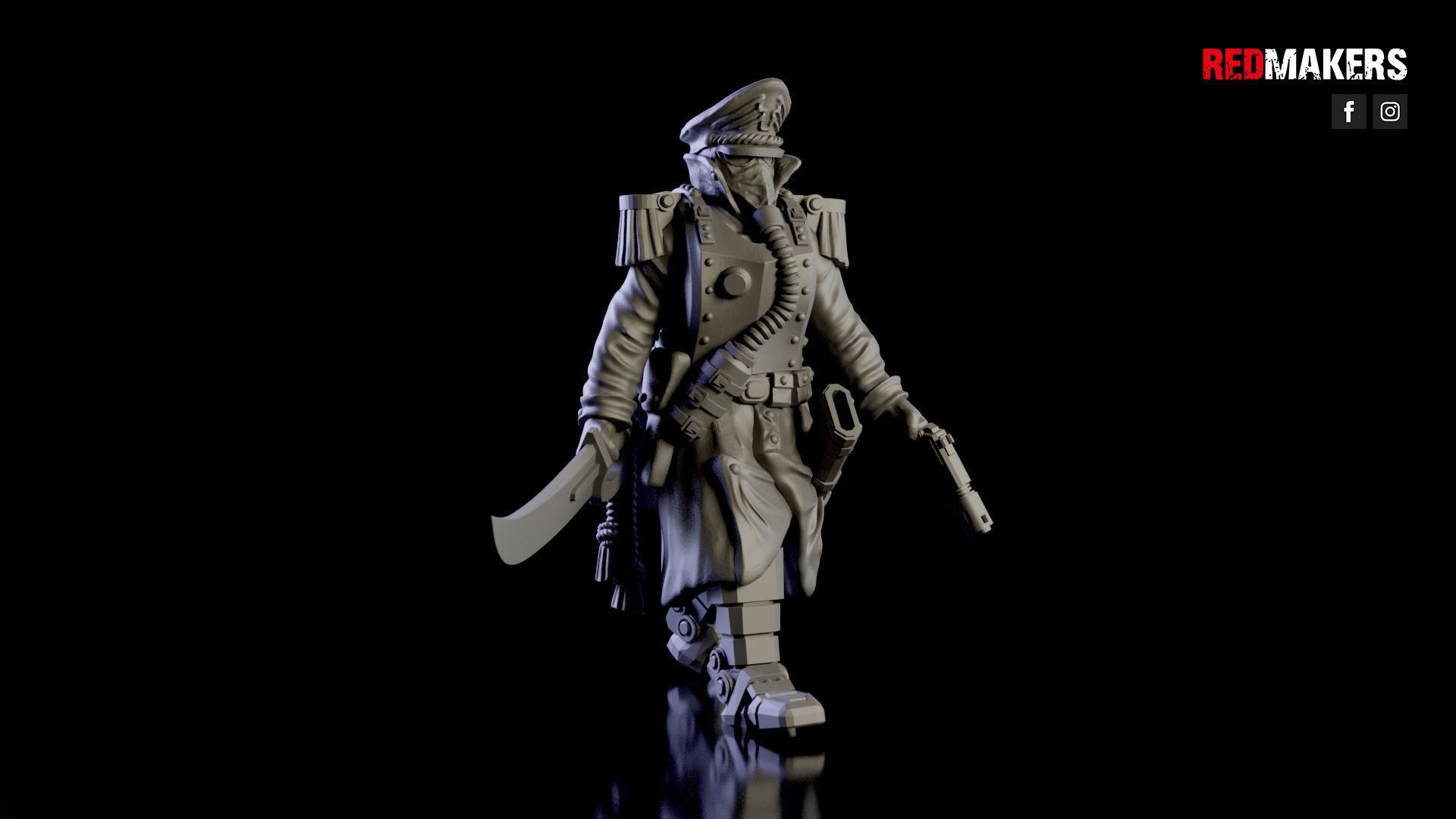 Commissar of the Imperial Force Free 3D print model_8