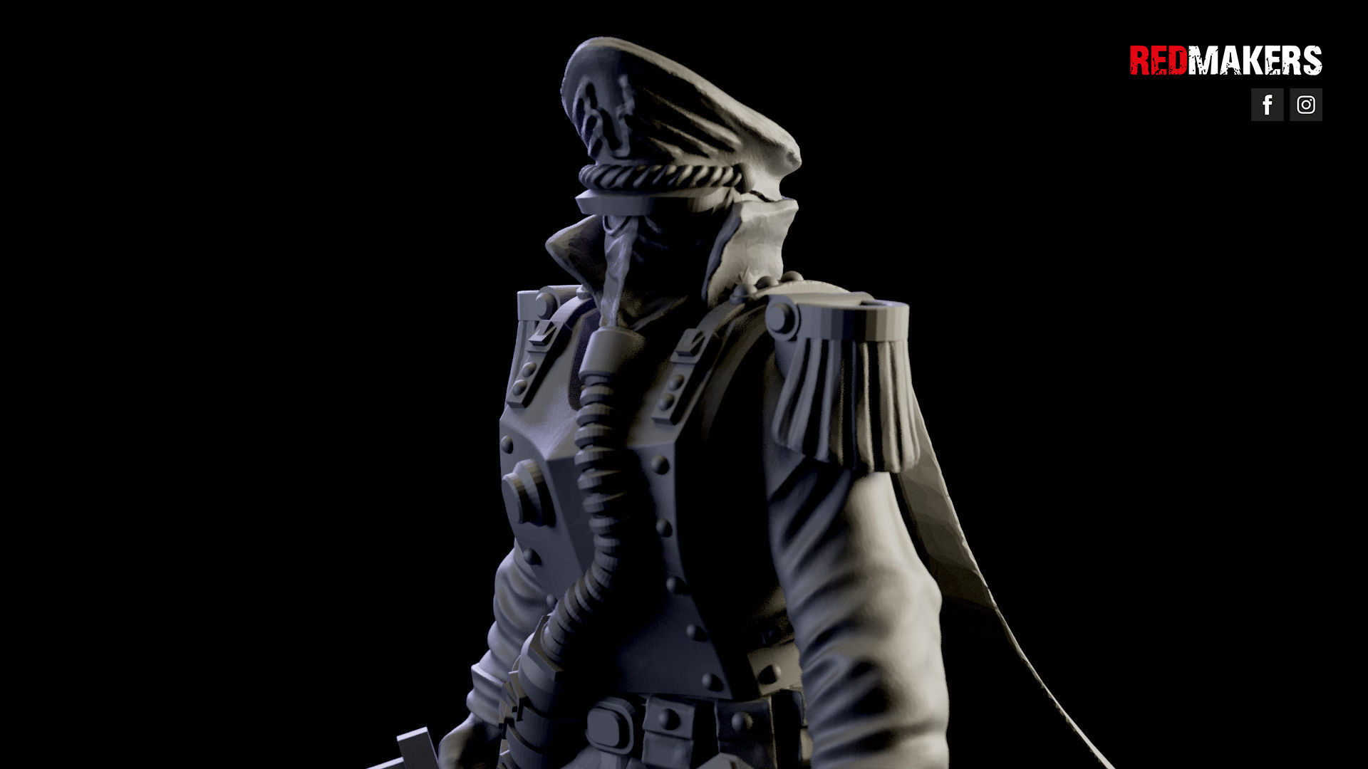 Commissar of the Imperial Force Free 3D print model_11