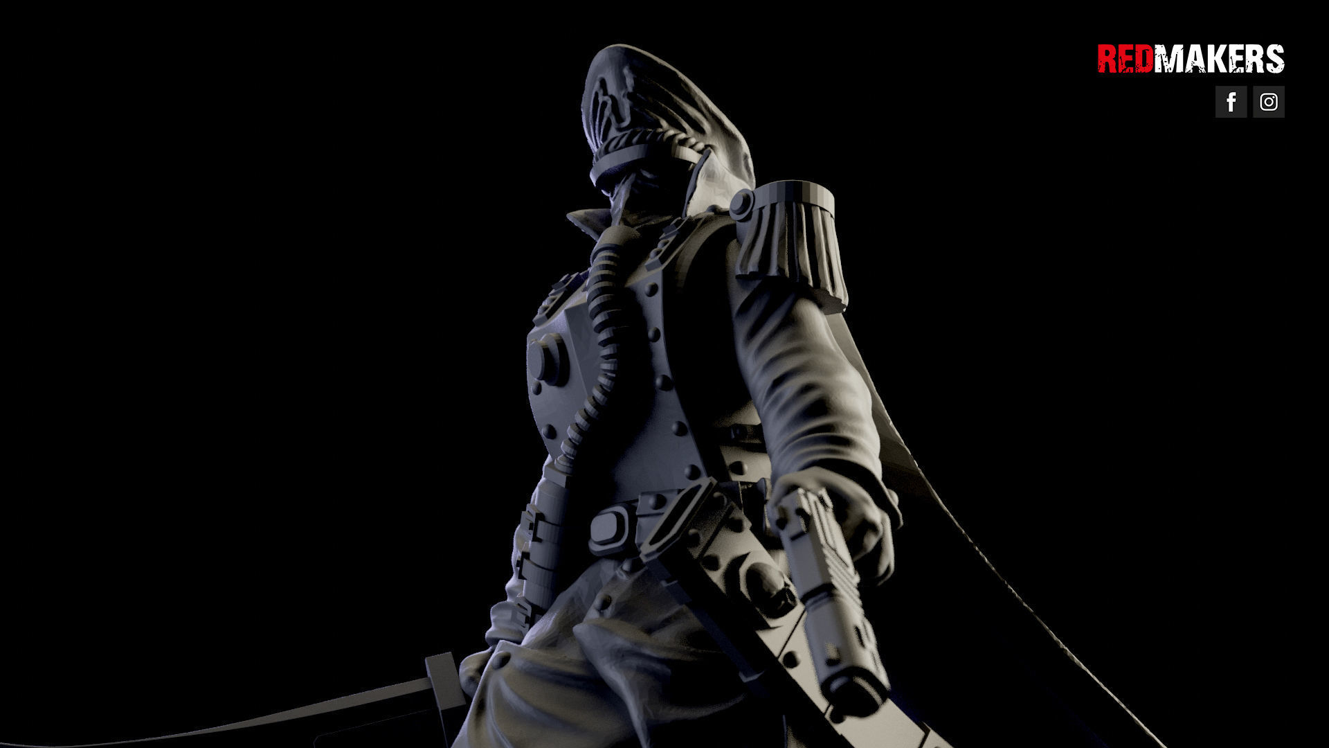 Commissar of the Imperial Force Free 3D print model_12