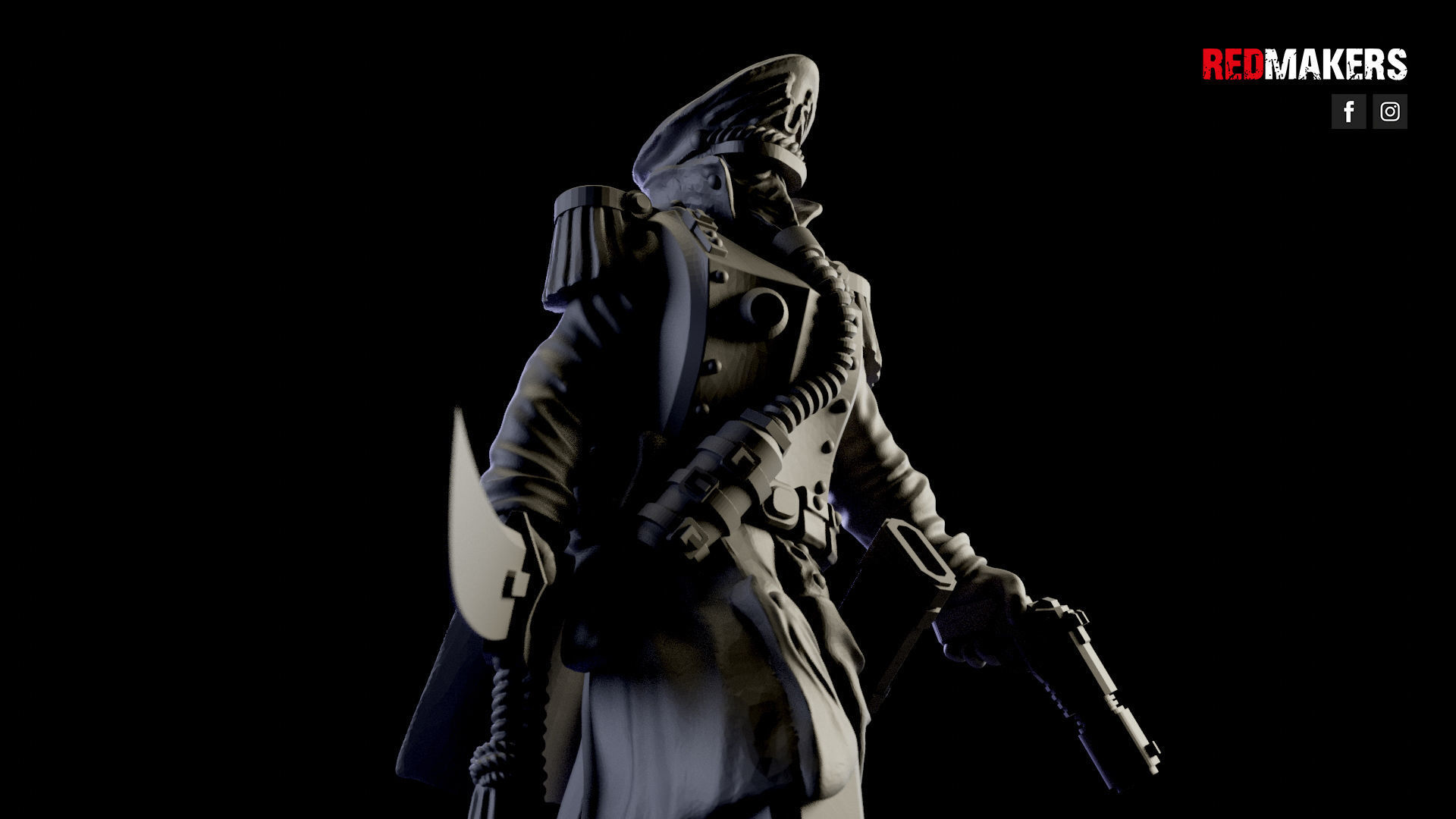 Commissar of the Imperial Force Free 3D print model_13