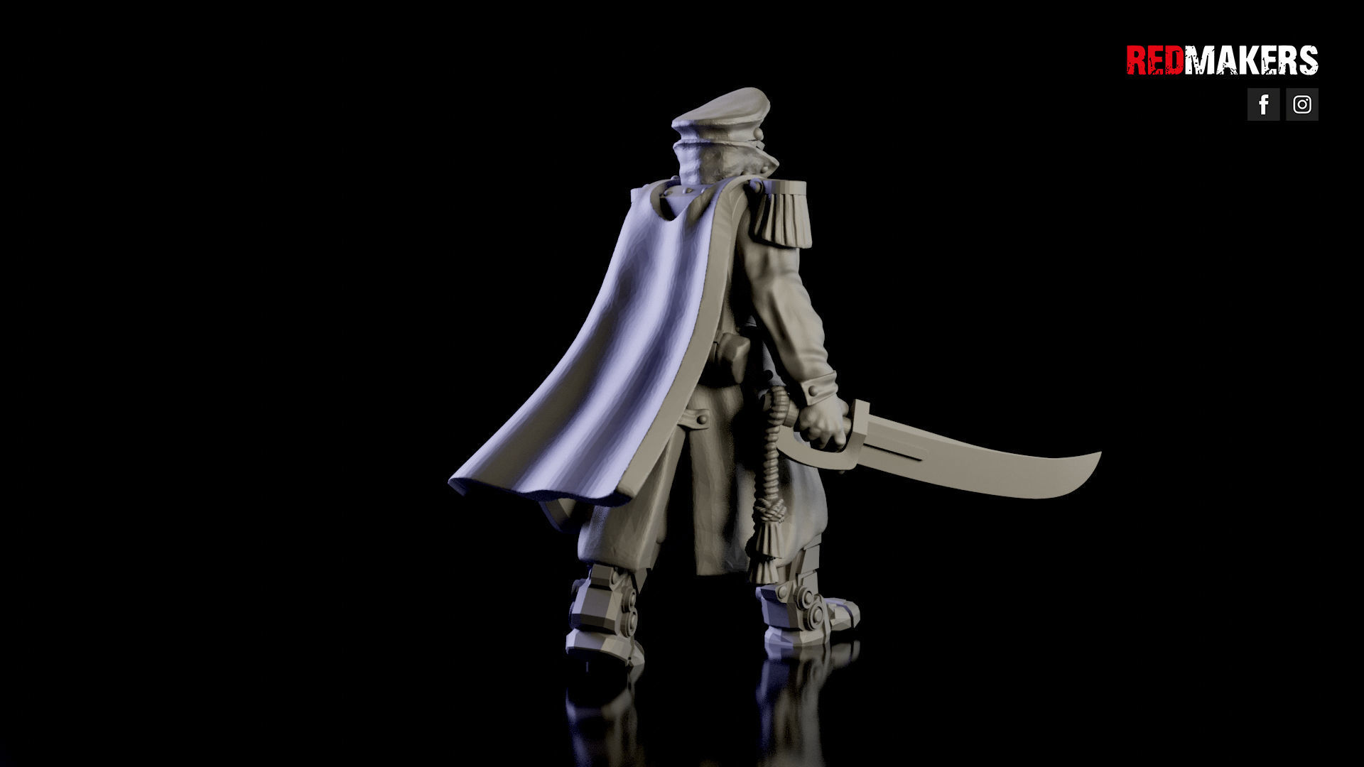 Commissar of the Imperial Force Free 3D print model_7