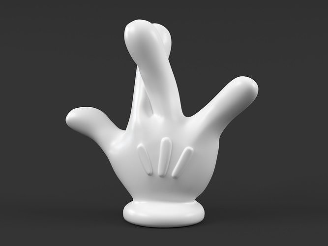Mickey Hand Cross Palm 3D print model