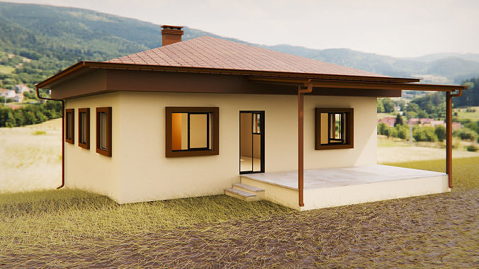 Simple Suburb House  3D model