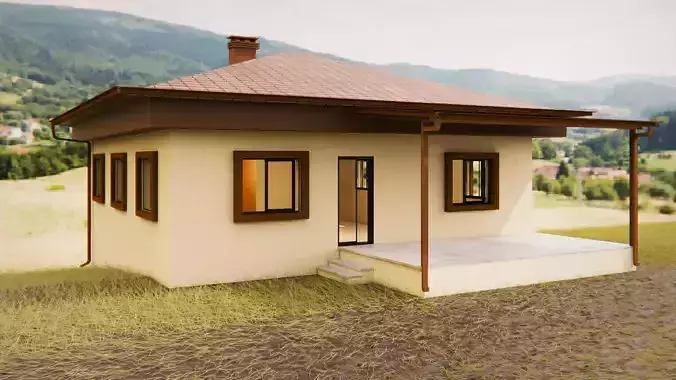 Simple Suburb House  3D model
