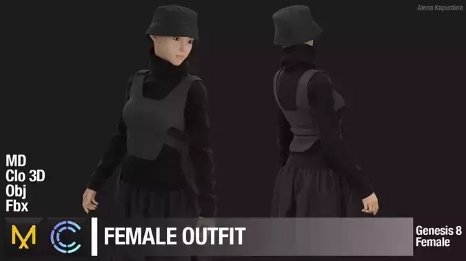 Female Outfit Marvelous Designer