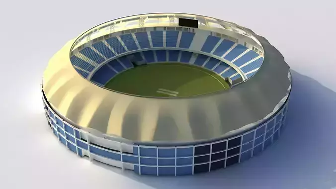 Dubai Cricket Stadium Low-poly 3D model