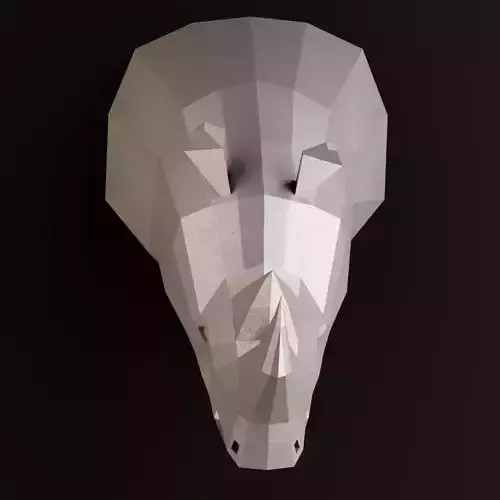 Rhinoceros low poly head