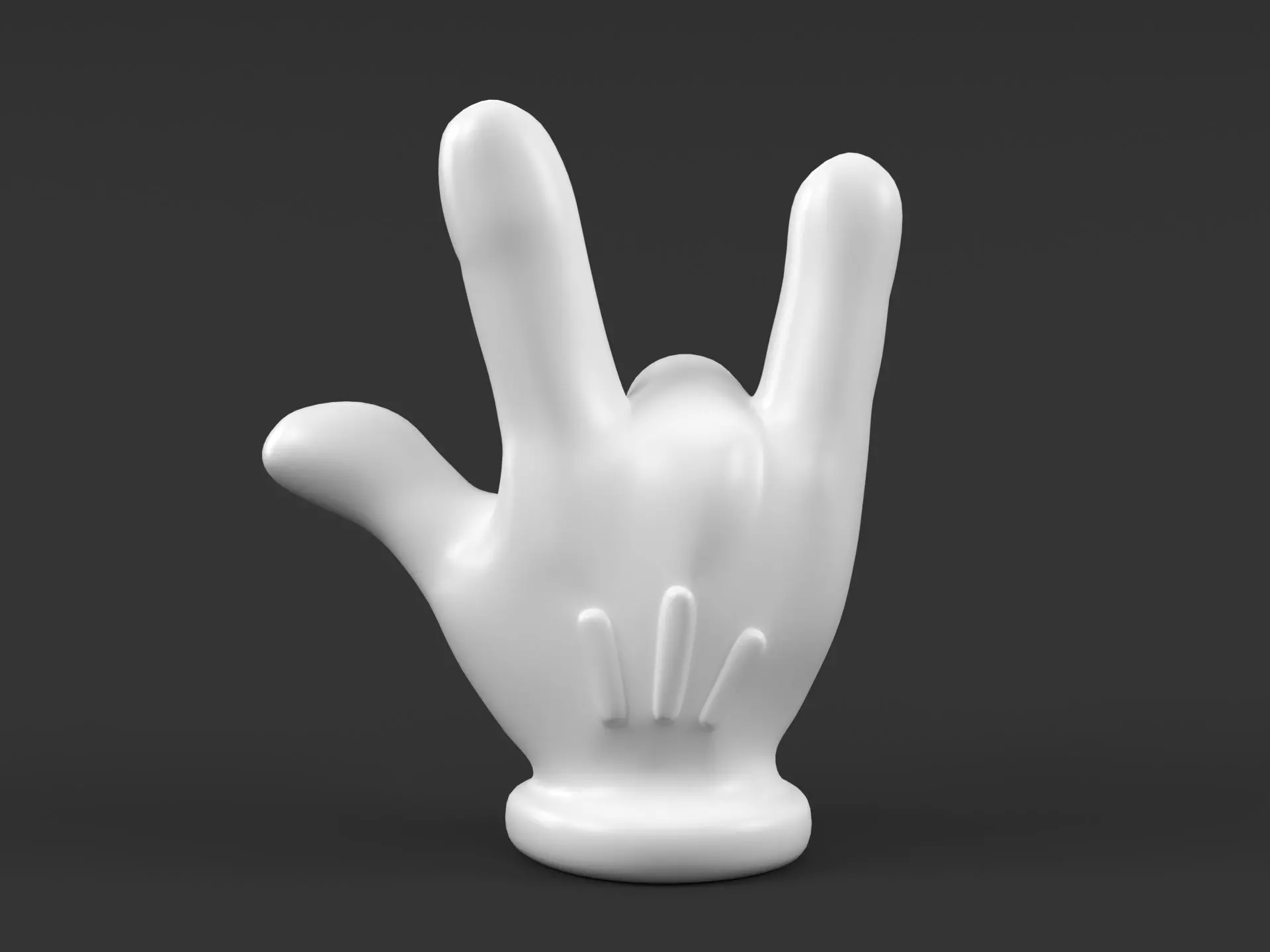 Mickey Hand ILY 2 3D print model