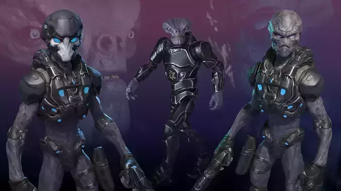 Aliens Pack 3D Model Collection
