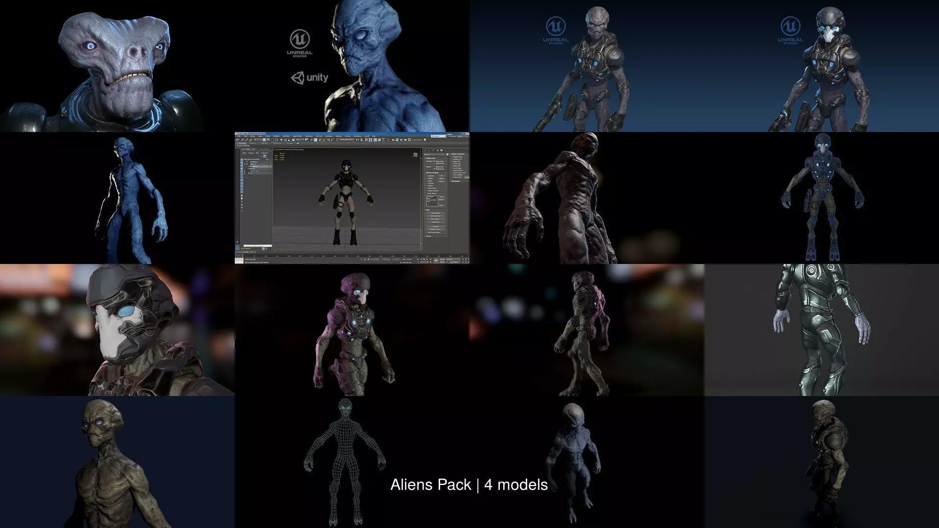 Aliens Pack 3D Model Collection_8