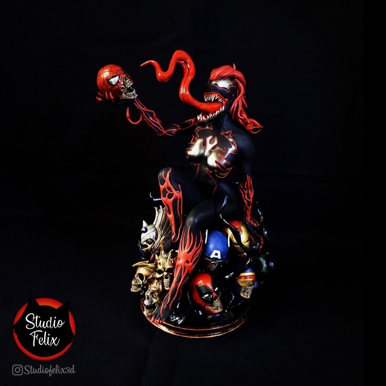 Mary Jane Venom STL 3D print model_9